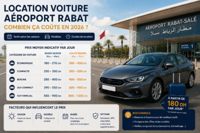 Location voiture Aéroport Rabat : Combien coûte une location voiture aéroport Rabat en 2026